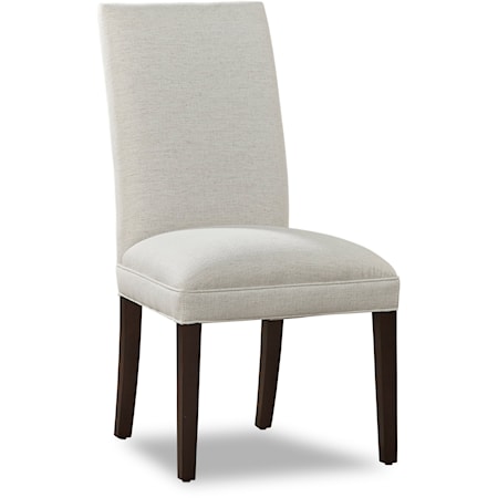 Upholstered Dining Chair with Tapered Legs