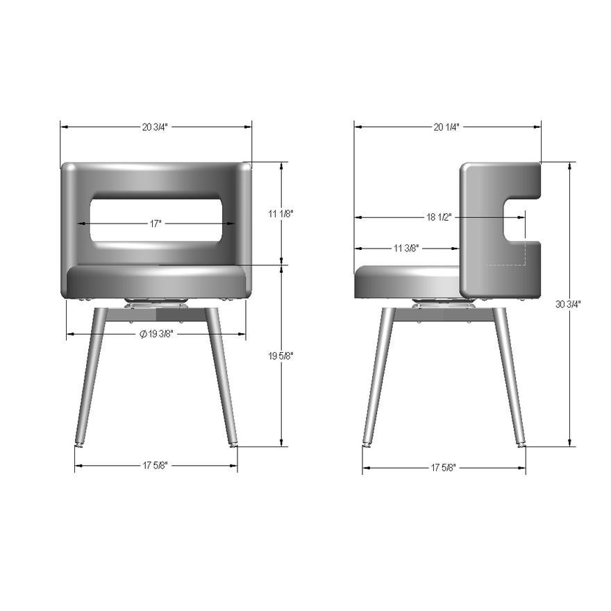 Upholstered Dining Swivel Chair