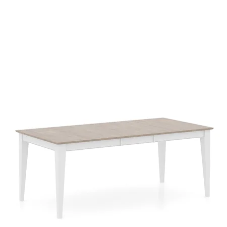 Transitional Customizable Dining Table w/ Self-Storing Leaf