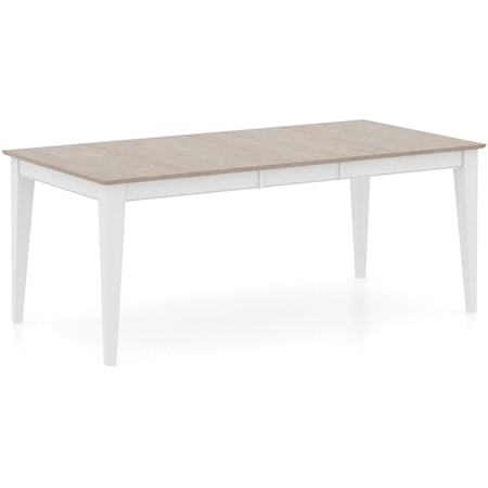 Transitional Customizable Dining Table w/ Self-Storing Leaf