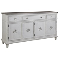 Farmhouse Sideboard with Drawers and Doors