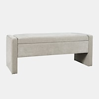 Braun Contemporary Upholstered Storage Bench - Grey