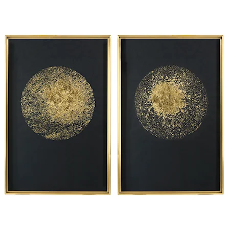 Gold Rondure Framed Prints, S/2