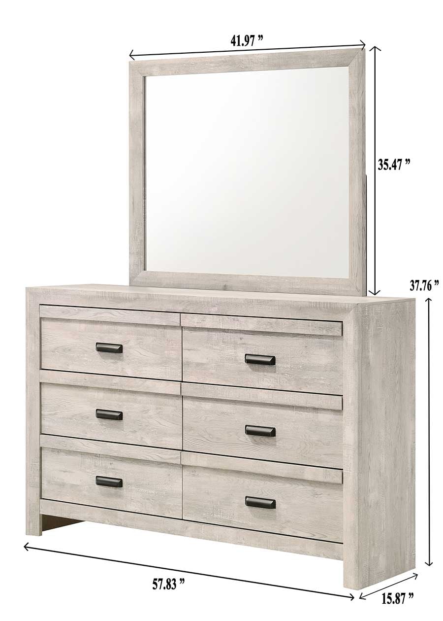 Crown Mark Valor Dresser & Mirror