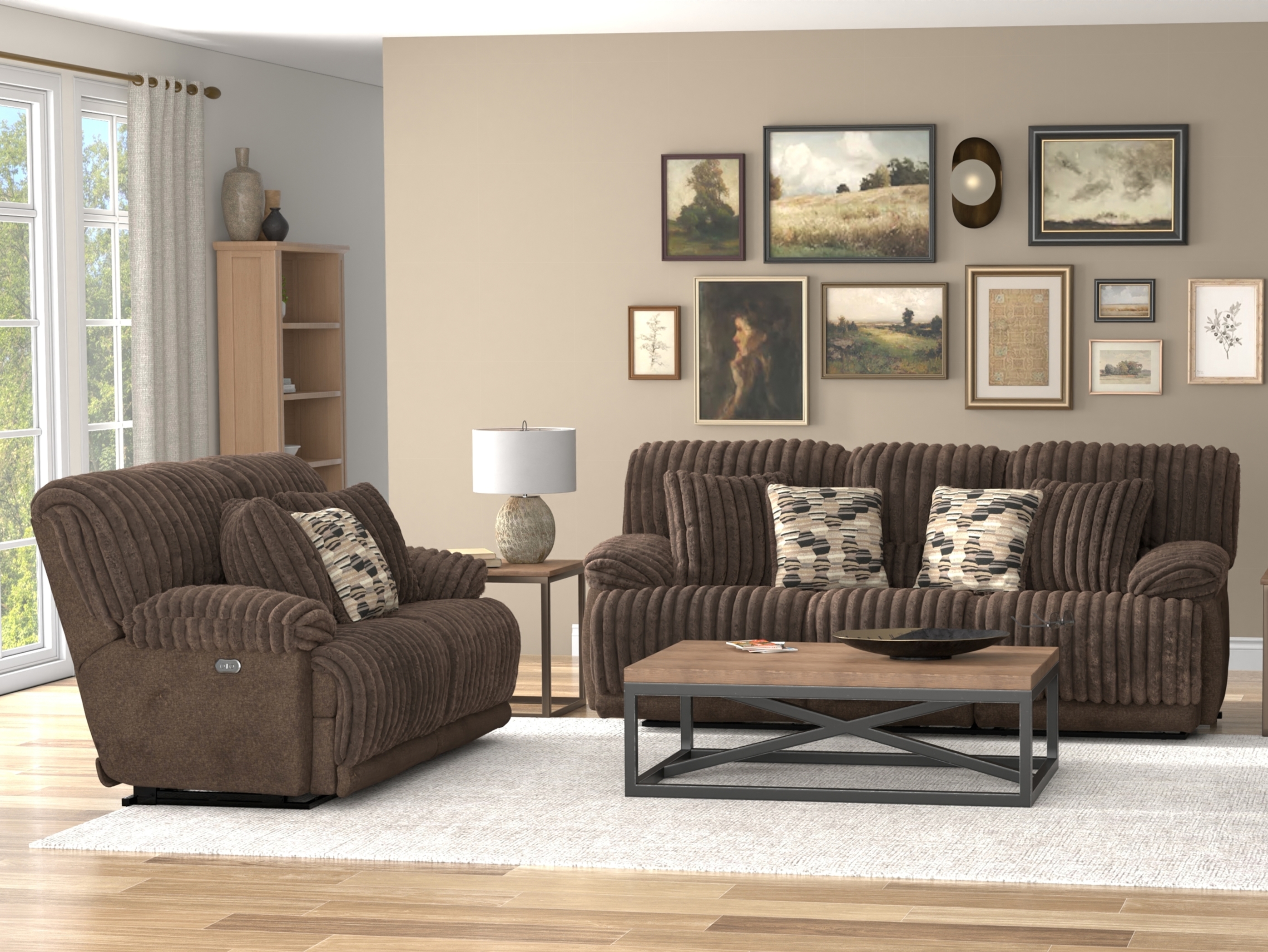 Casual 2-Piece Power Reclining Living Room Set