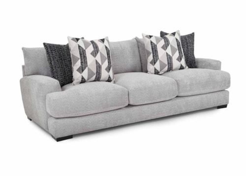Contemporary Sofa with Throw Pillows