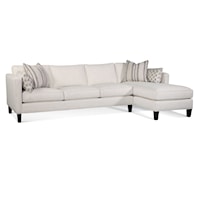 Transitional 2-Piece Sectional with Chaise