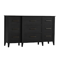 Transitional 9-Drawer Dresser with Felt and Cedar Lined Drawers