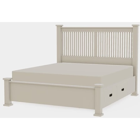 AMC King B Drawerside Prairie Spindle Bed