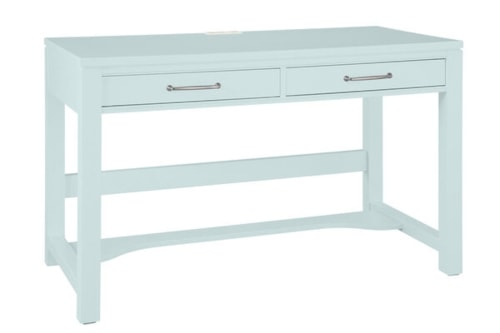 Transitional 2-Drawer Desk with French Dovetail Construction