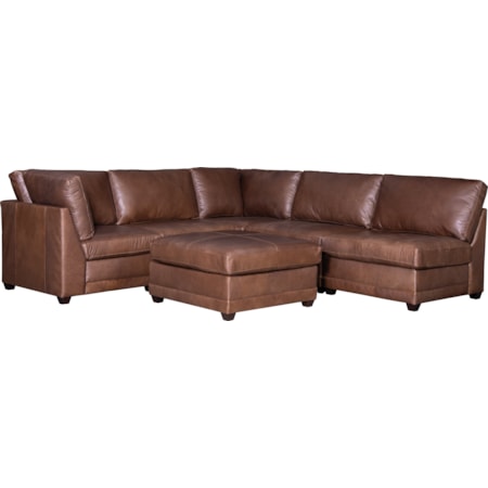 Leather L- Shaped Sectional