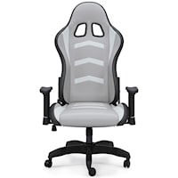 Gray Home Office Desk Chair with LED Lighting