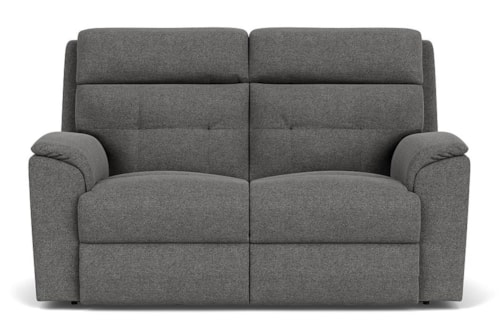 Casual Manual Reclining Loveseat with Tufted Back