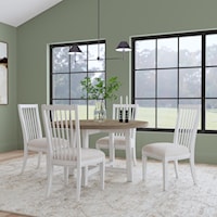 Transitional 5-Piece Table and Chair Set