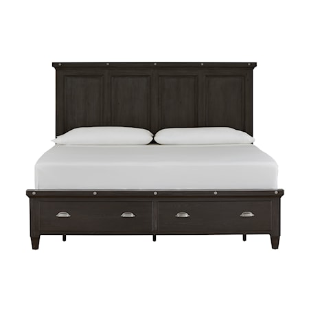 Queen Panel Storage Bed