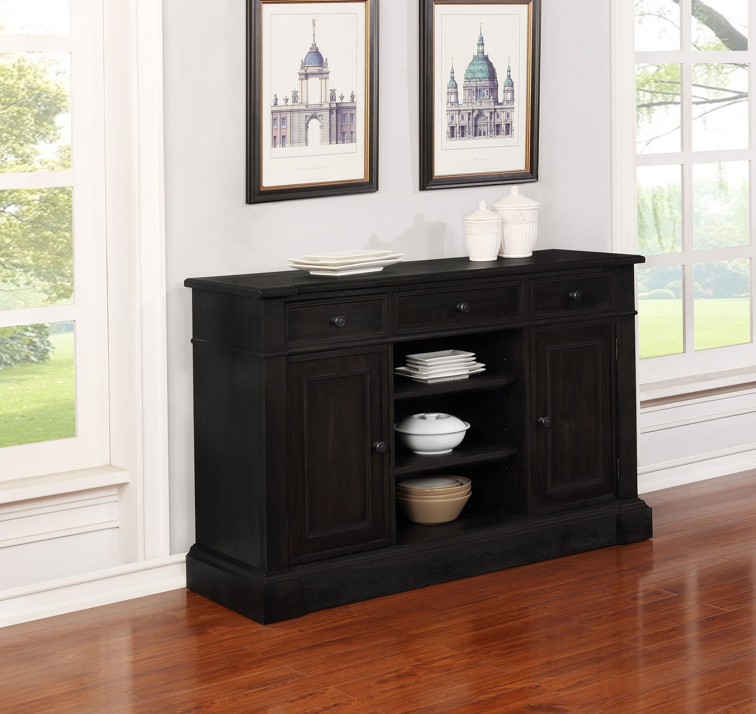 Sideboard Buffet Cabinet Noir
