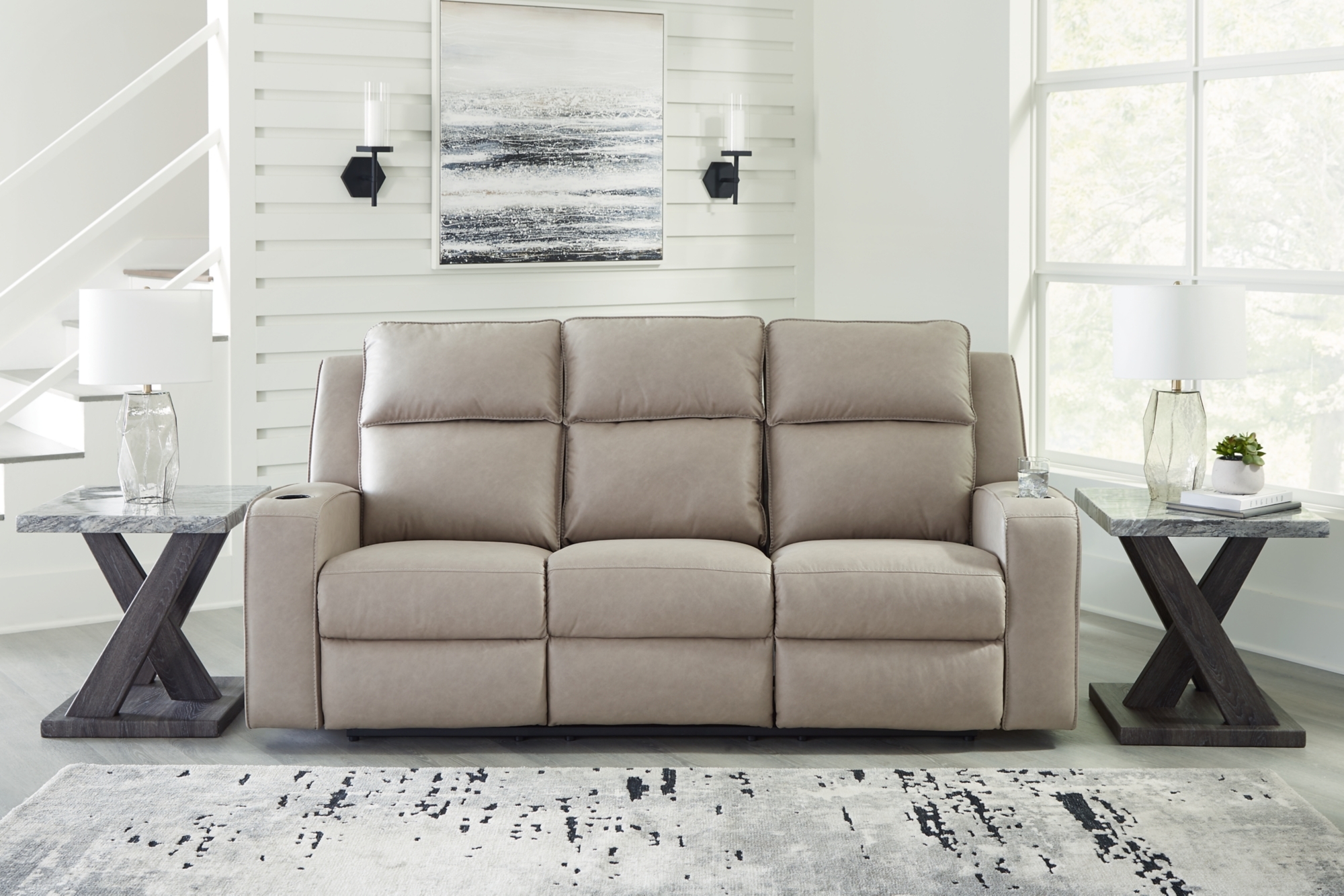 Rec Sofa W/ Drop Down Table