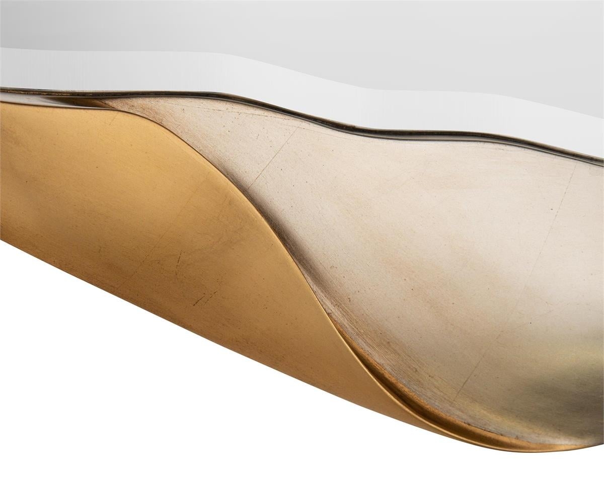 Gold Round Inspiration Beveled Mirror