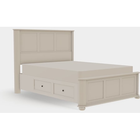 Queen Panel Bed Left Drawerside