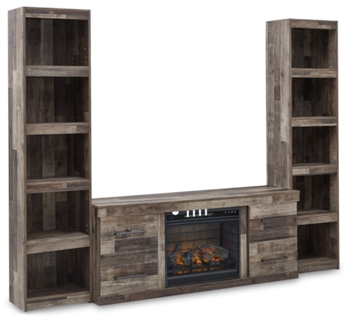 Entertainment Wall Unit with Fireplace