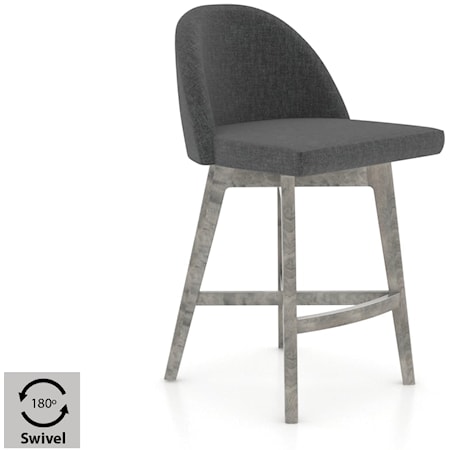 Contemporary Upholstered Swivel Stool