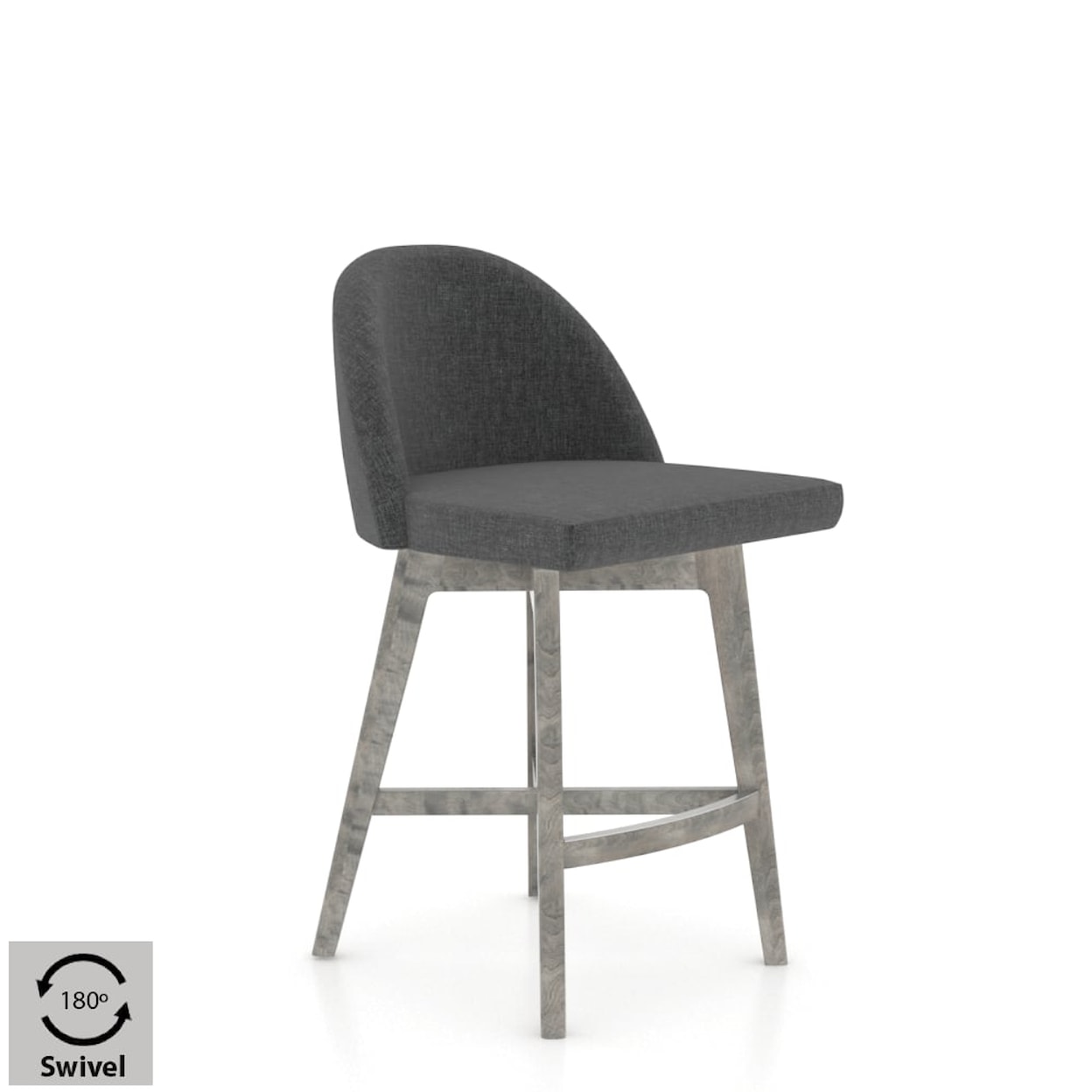 Canadel Downtown Upholstered Swivel Stool