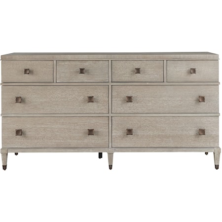 Transitional 8-Drawer Bedroom Dresser