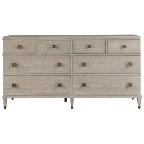 Transitional 8-Drawer Bedroom Dresser