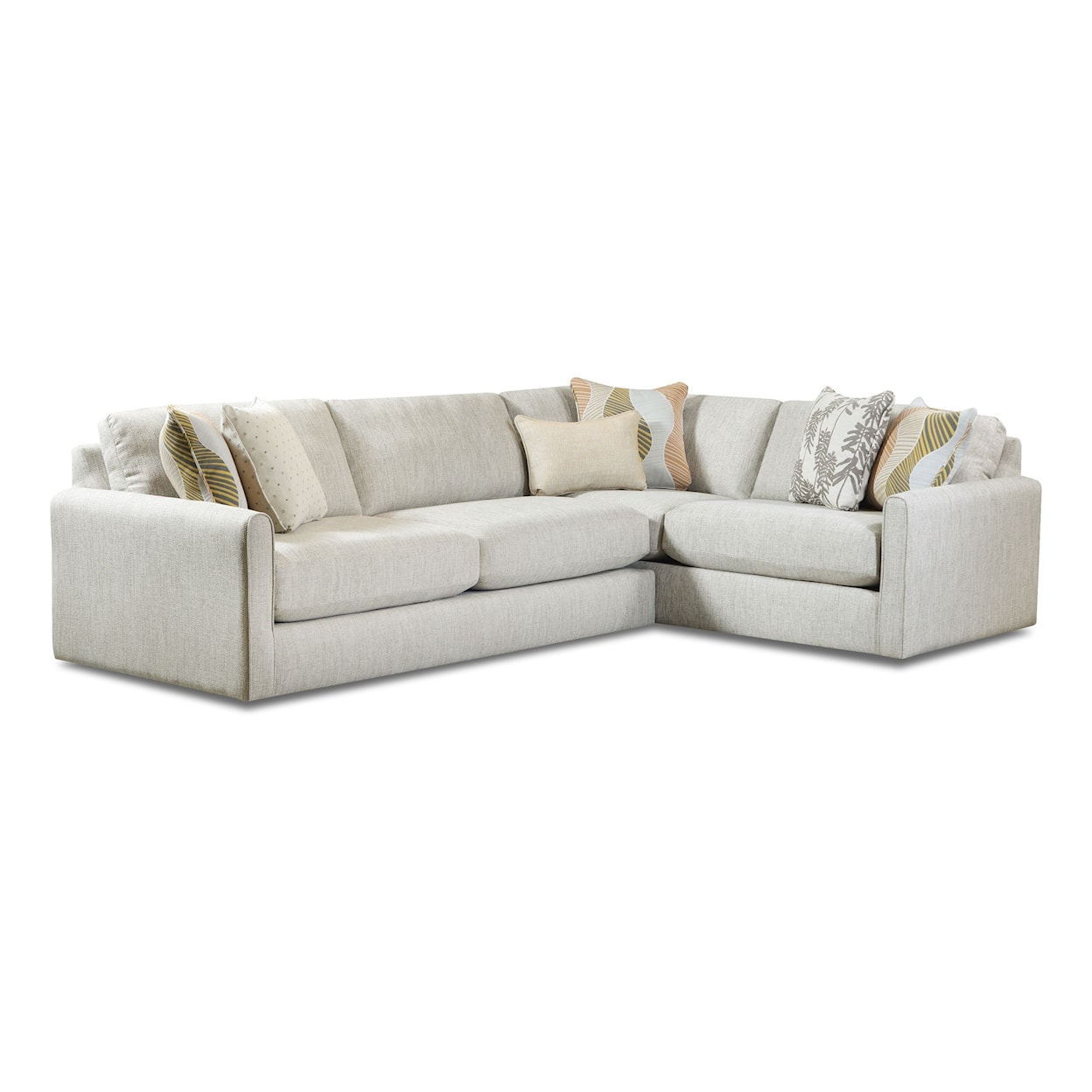 Fusion Furniture 7000 LOXLEY COCONUT 2-Piece Sectional