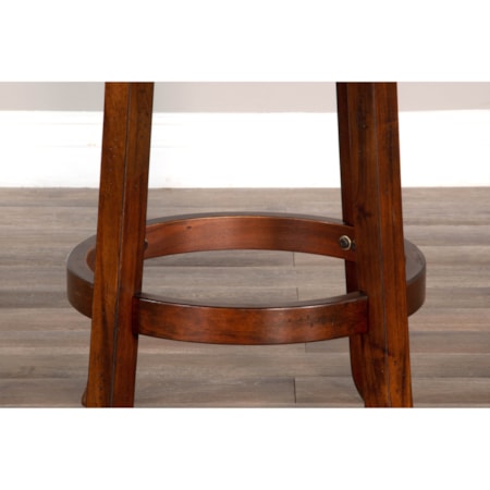 24&quot;H Swivel Barstool, Cushion Seat &amp; Back