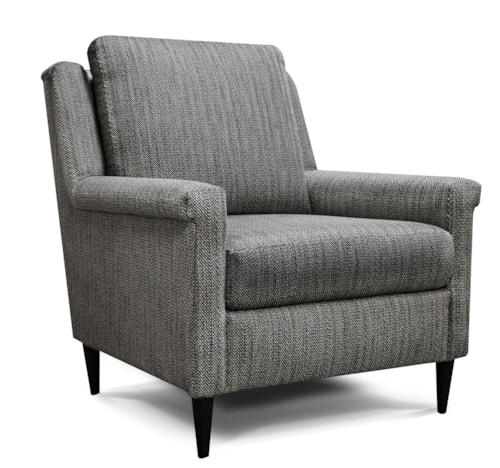 Transitional Accent Chair with Tapered Legs