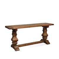 Traditional Console Table with Detailed Trestle