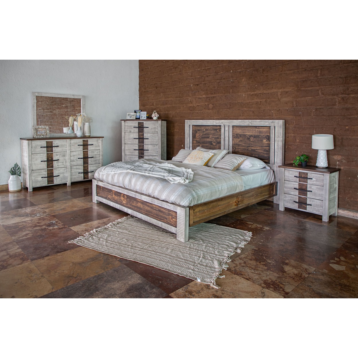 International Furniture Direct Tikal Queen Platform Bed