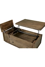 Riverside Furniture Denali Modern Rustic Coffee Table with 2 Drawers