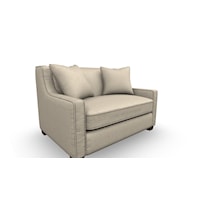 Transitional Twin-Size Sleeper Chair with Toss Pillows and Memory Foam Mattress