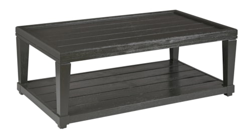 Transitional Rectangular Coffee Table with Casters