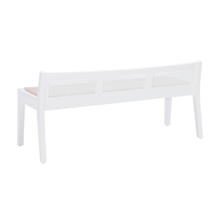 Upholstered Cane Bench