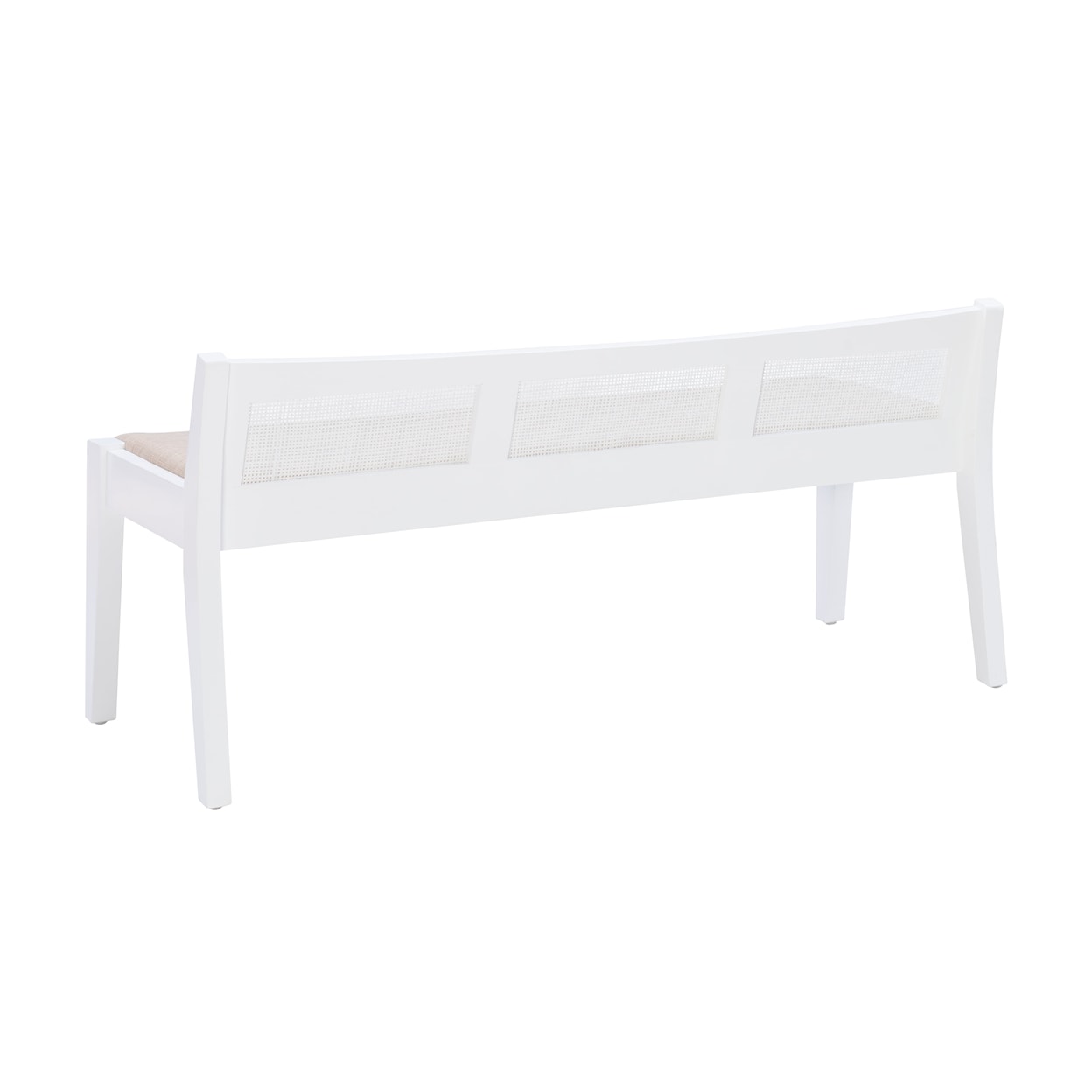 Powell Bauer Upholstered Cane Bench