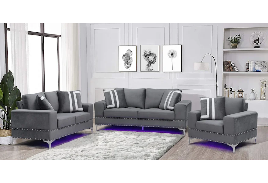 98 Stationary Living Room Group  by Global Furniture at Corner Furniture