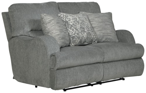 Casual Manual Reclining Loveseat with No-Gap Footrests