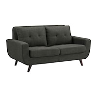 Contemporary Loveseat with Two Pillows