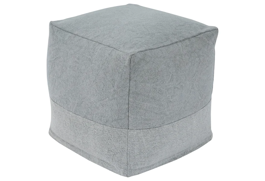Poufs Mabyn Gray Pouf by Signature Design by Ashley at Furniture Fair - North Carolina
