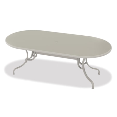84" x 42" Oval Dining Table w/Umbrella Hole