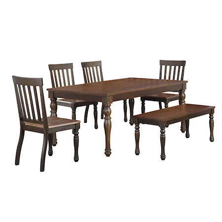 Transitional 6-Piece Dining Set