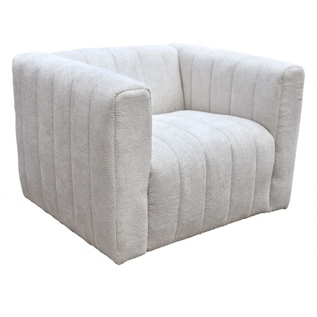 Contemporary Channel Tufted Arm Chair with Track Arms