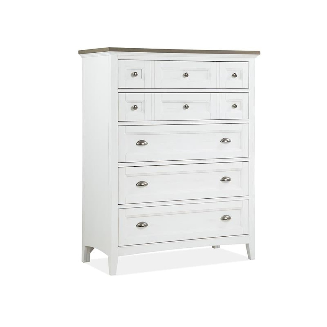 Magnussen Home Heron Cove Bedroom Two-Tone 5-Drawer Chest