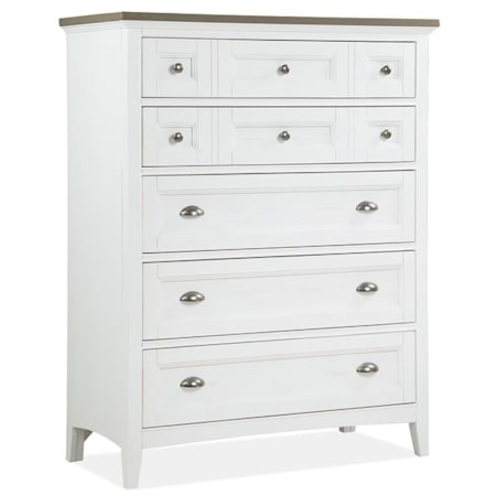 5-Drawer Two-Tone Chest