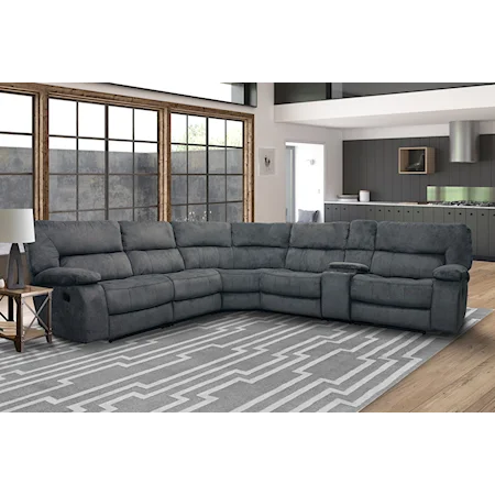 6 Modular Piece Manual Reclining Sectional