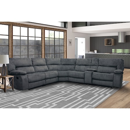 6 Modular Piece Manual Reclining Sectional