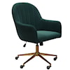 Accentrics Home Home Office Emerald Channeled Back Office Chair